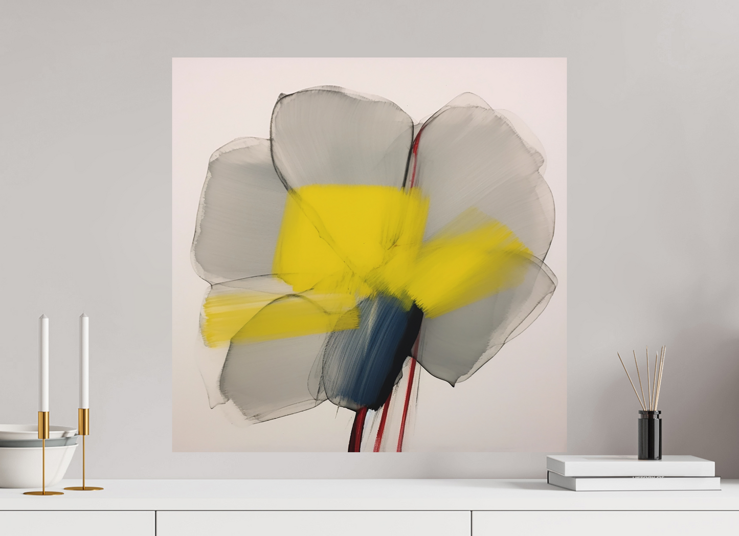 'Glimmer of Serene Petals' printed on Aluminium