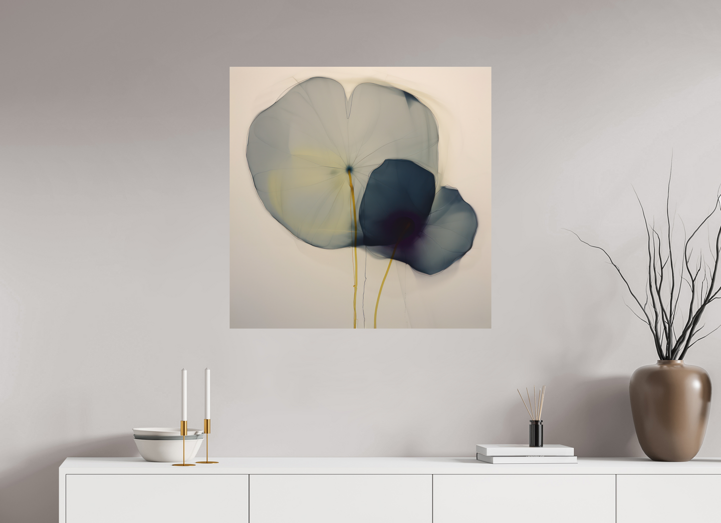 'Choreography of Silent Petals' printed on Aluminium