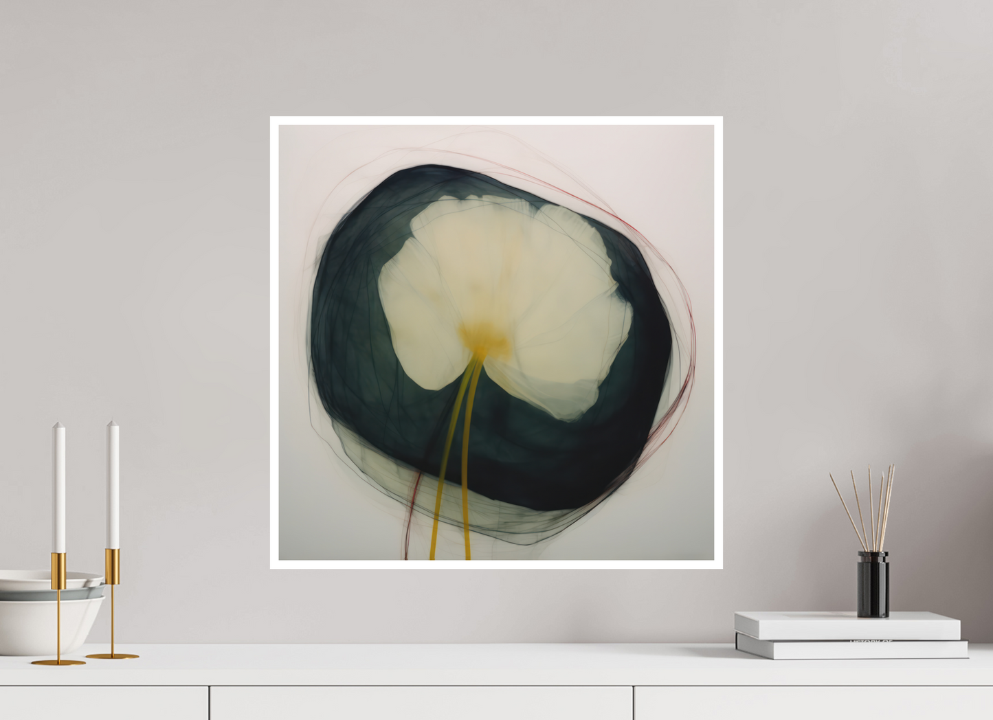 Lilly with Yellow Center Fine Art Print