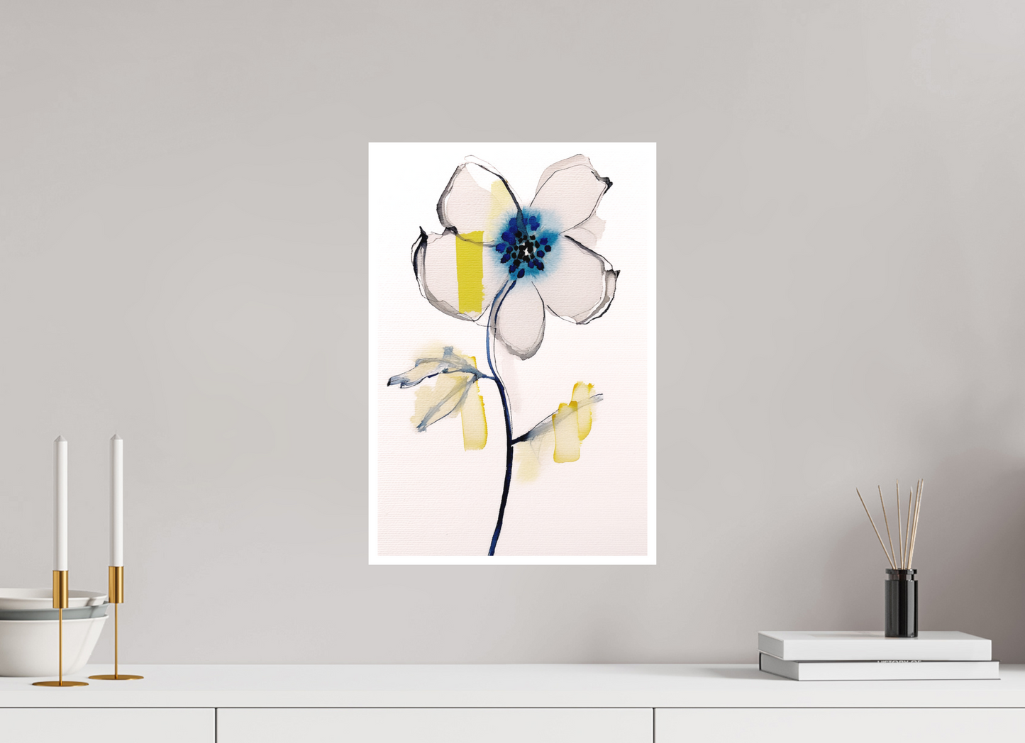 'Celestial Bloom in Stillness' (Fine Art Print on Canson Arches Aquarelle Water Color Paper)