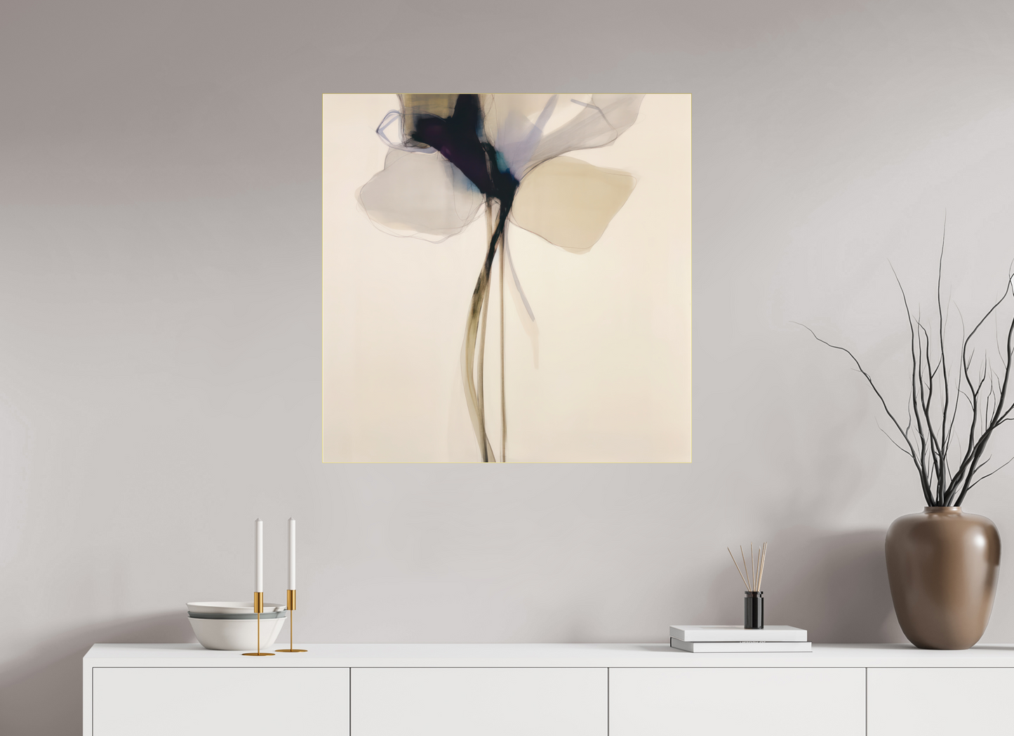 'Petal Elegance' behind Plexiglass