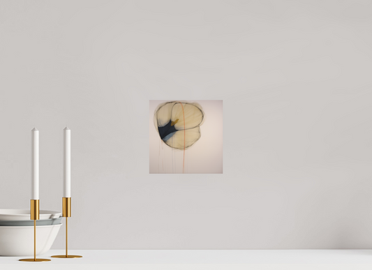 Golden Flower with Red Line printed directly on aluminium