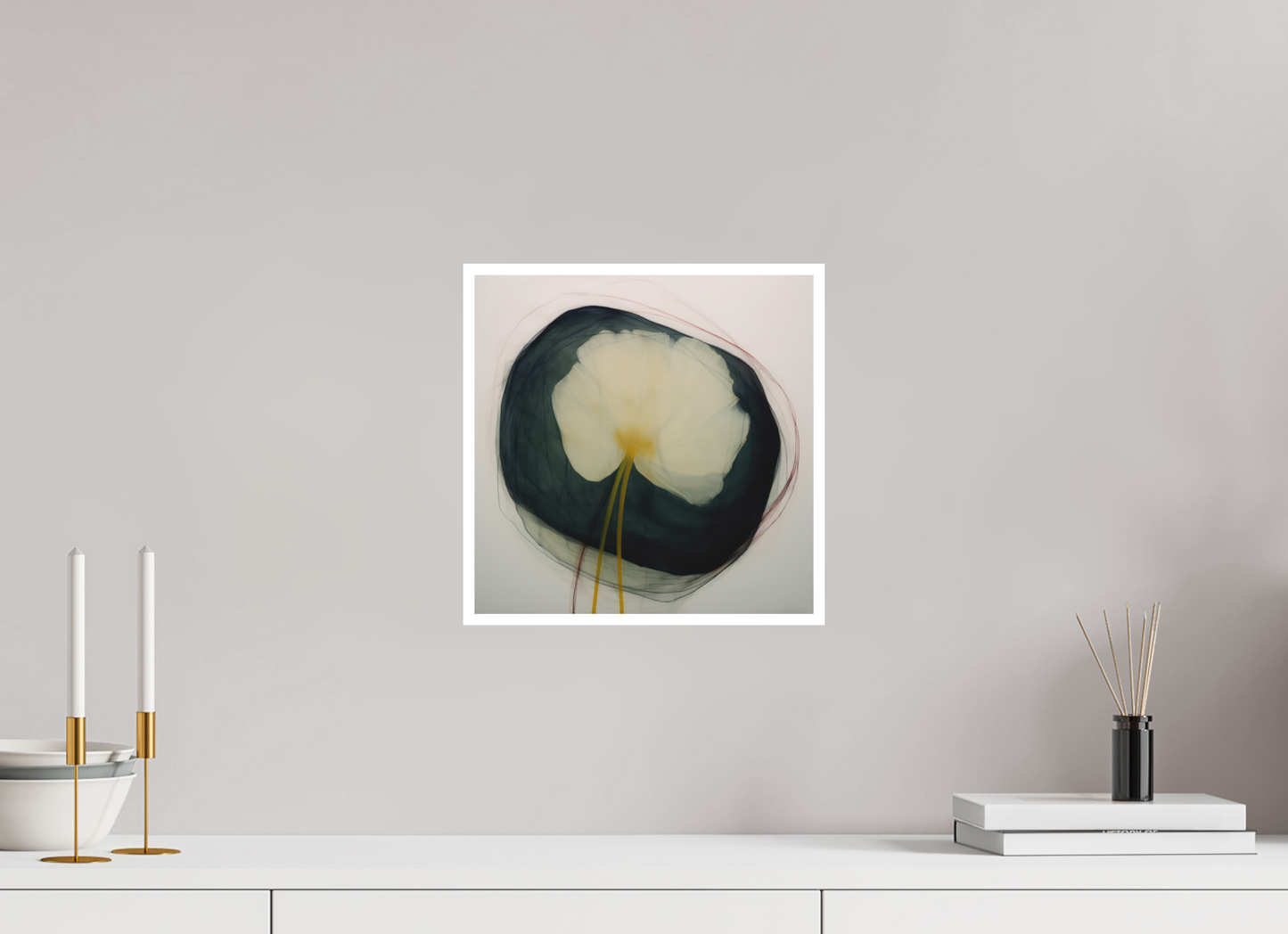 Lilly with Yellow Center Fine Art Print