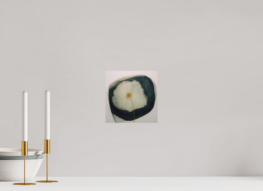 Lilly with Yellow and Red Center printed on aluminium