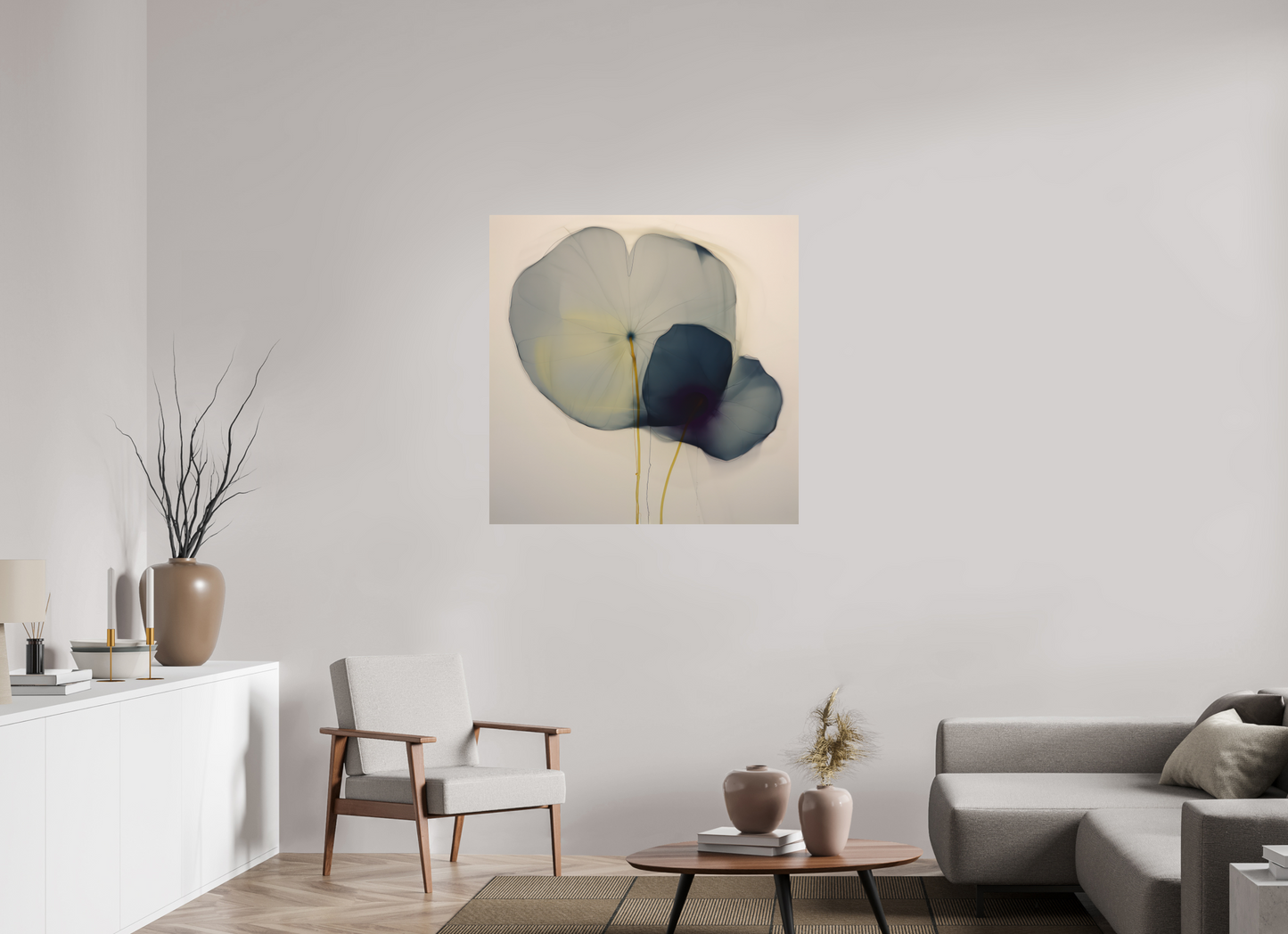 'Choreography of Silent Petals' printed on Aluminium