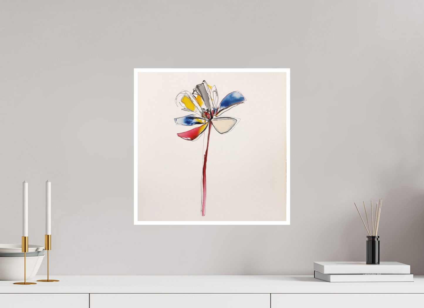 'Dance of Abstract Flora' Fine Art Print on Hahnemühle Paper
