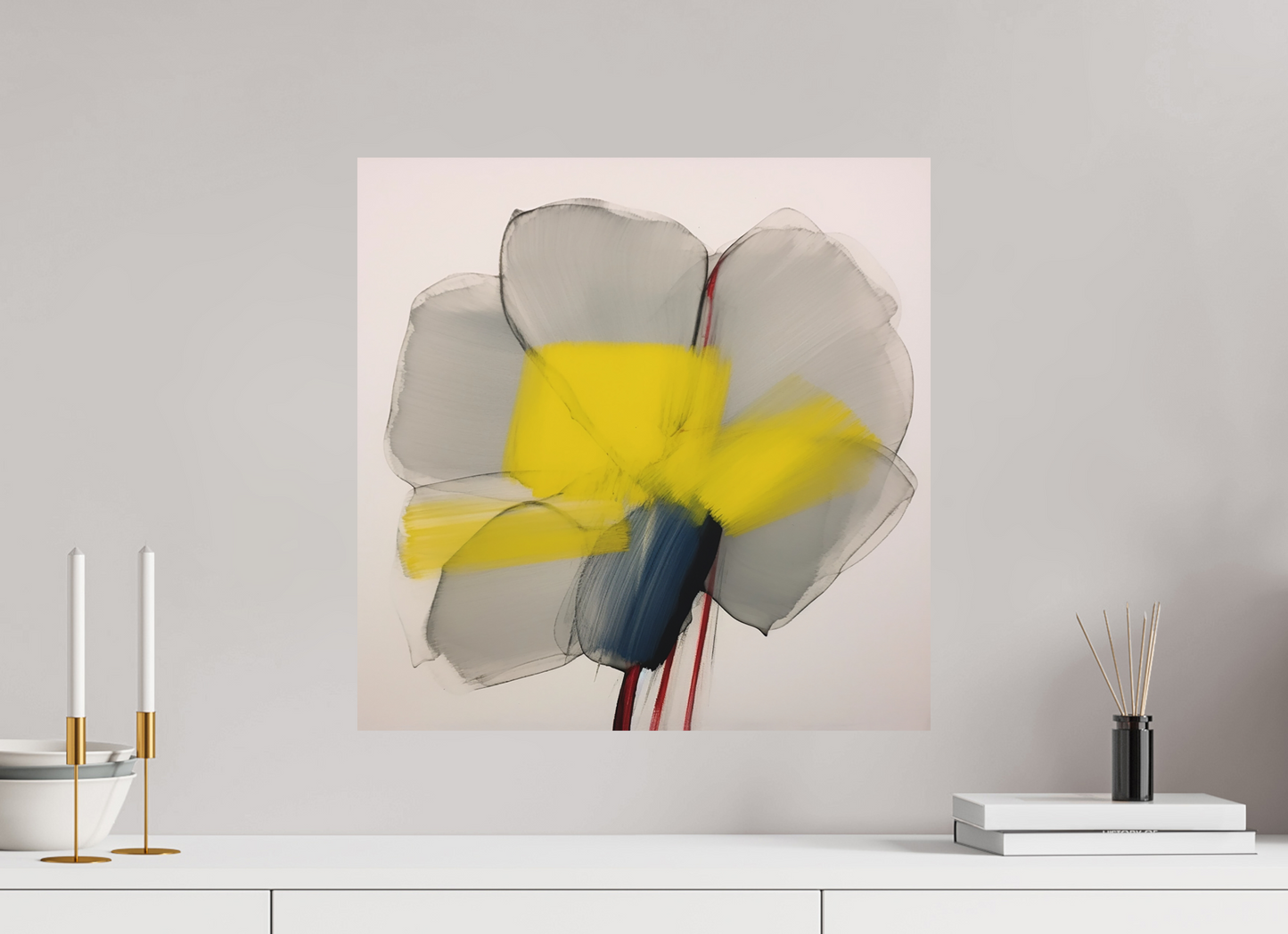 'Glimmer of Serene Petals' printed on Aluminium