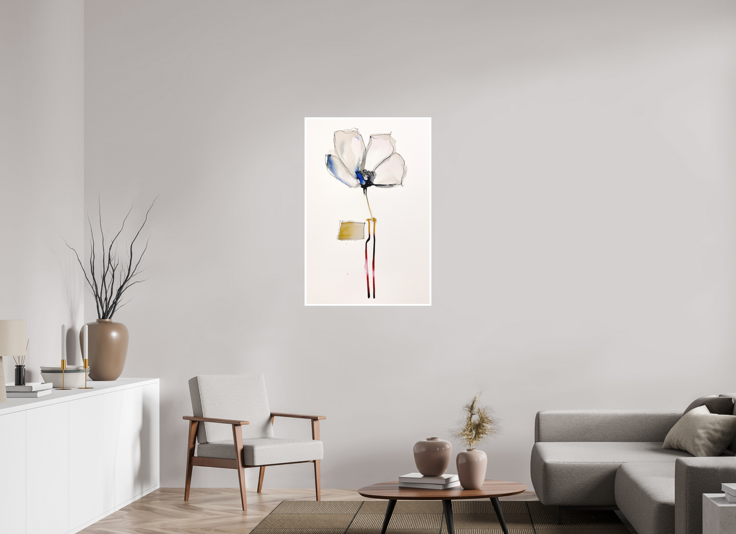 'Dance of Petal and Stem' (Fine Art Print on Canson Arches Aquarelle Water Color Paper)