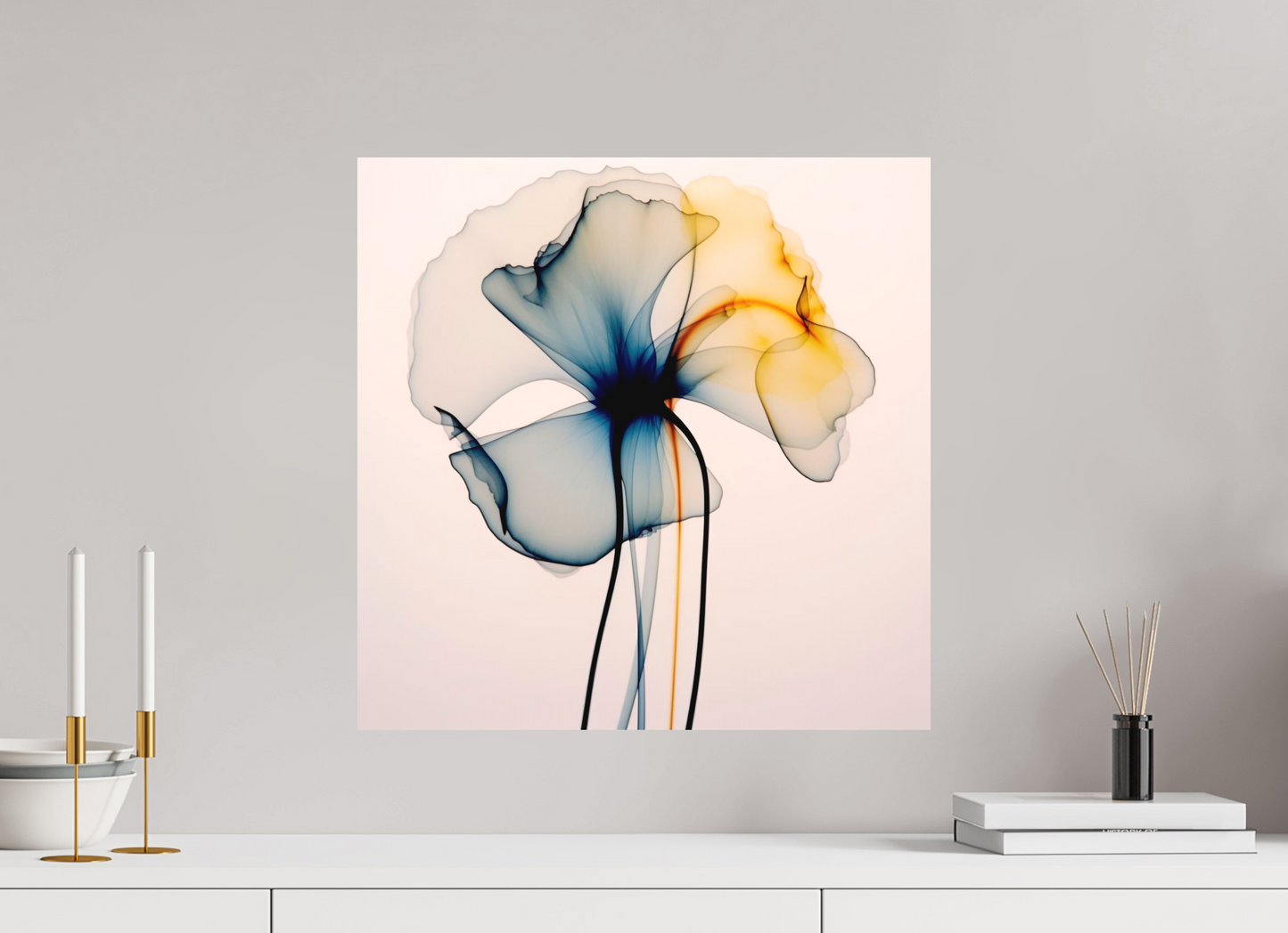 'Dreams of Floral Light' printed on Aluminium