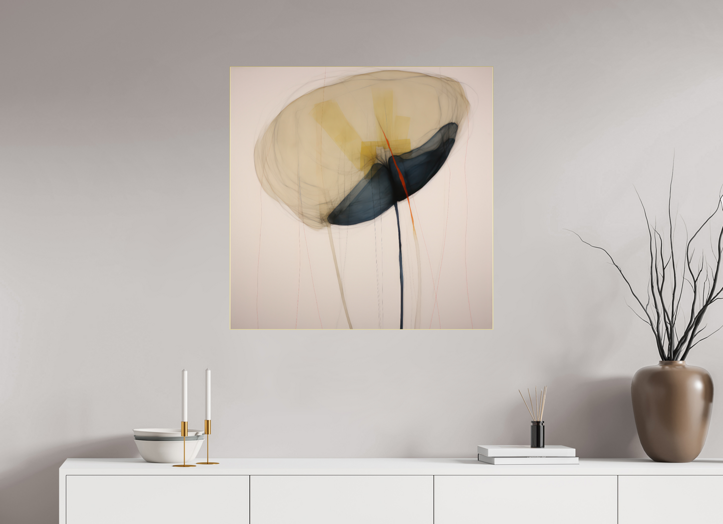 'Blossom Whisper' behind Plexiglass