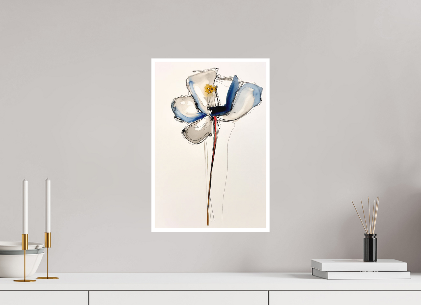 'Whispers of Blue Serenity' Fine Art Print on Hahnemühle Paper
