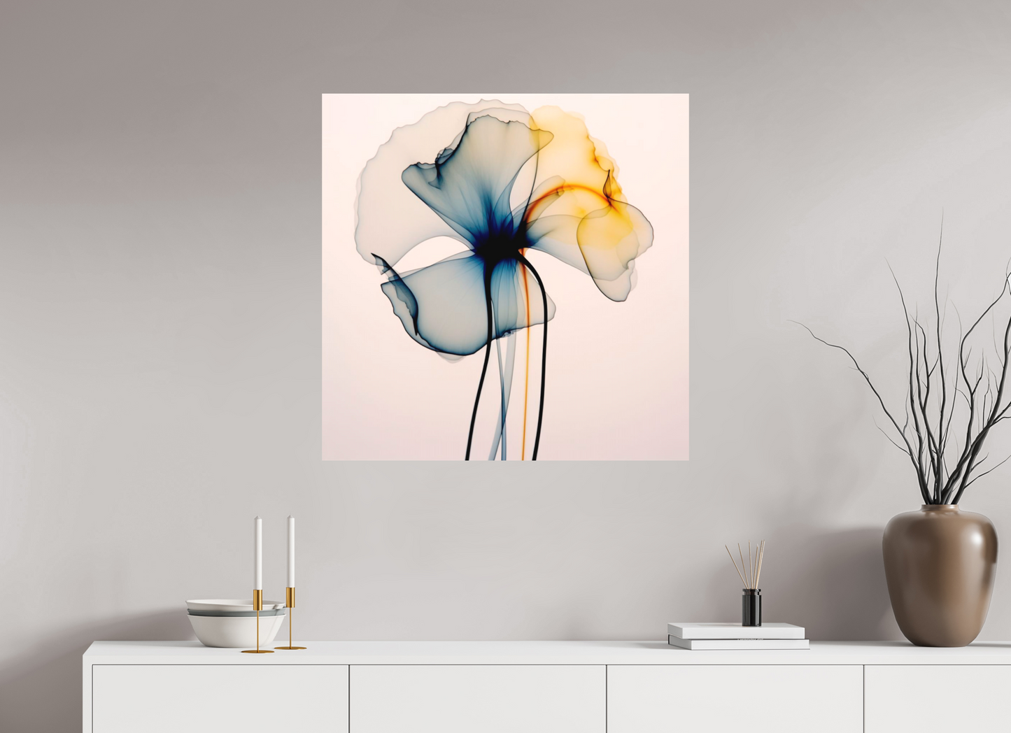 'Dreams of Floral Light' printed on Aluminium