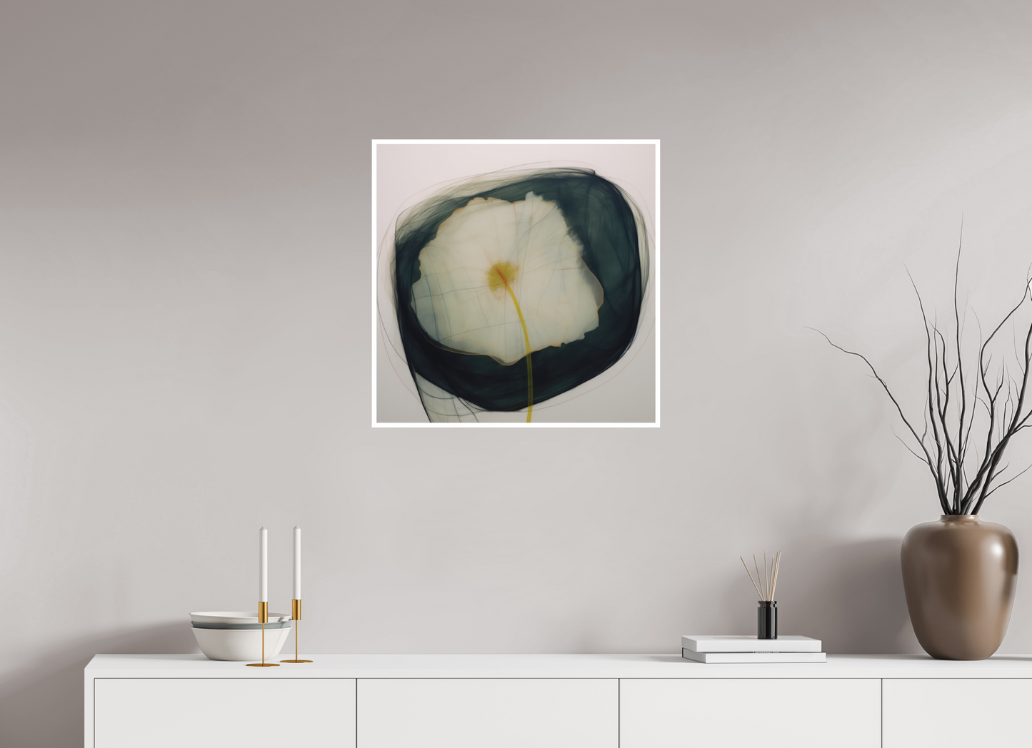 Lilly with Yellow and Red Center Fine Art Print