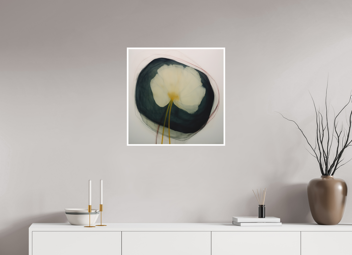 Lilly with Yellow Center Fine Art Print