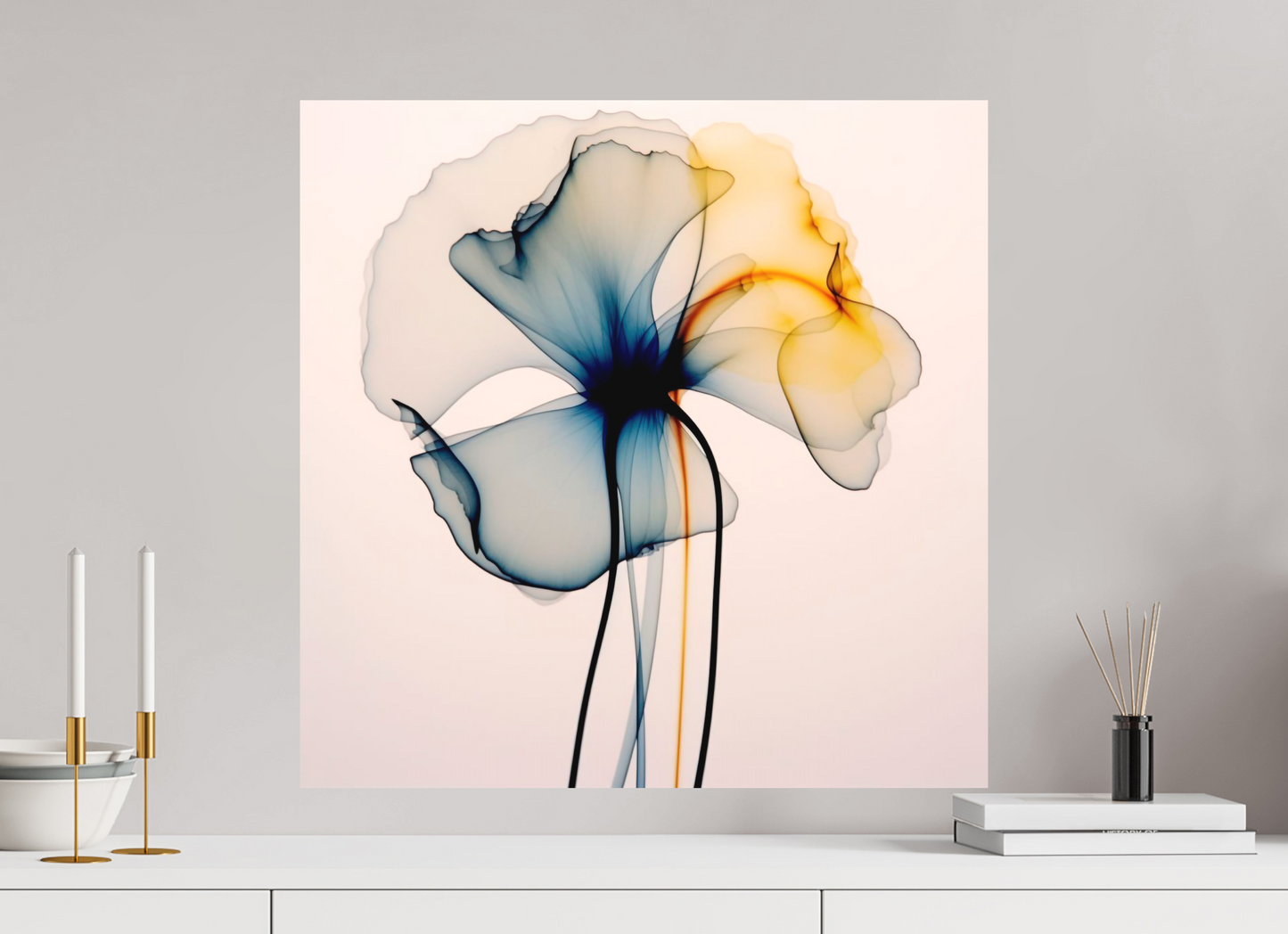 'Dreams of Floral Light' printed on Aluminium