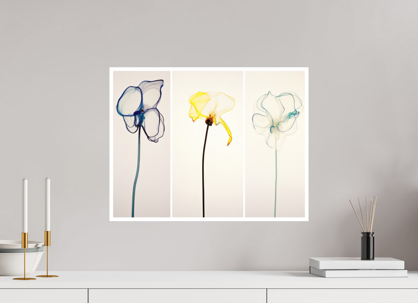 'Subtle Dance of Ethereal Blooms' Fine Art Print