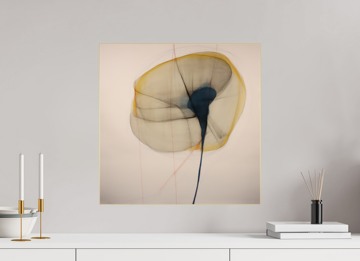 'Veil's Embrace' behind Plexiglass