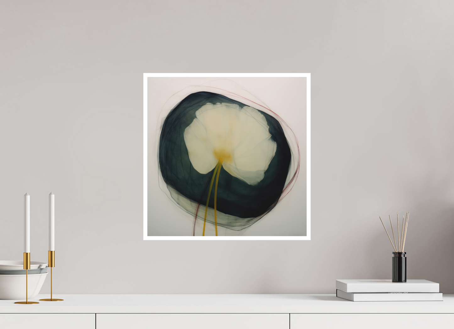 Lilly with Yellow Center Fine Art Print