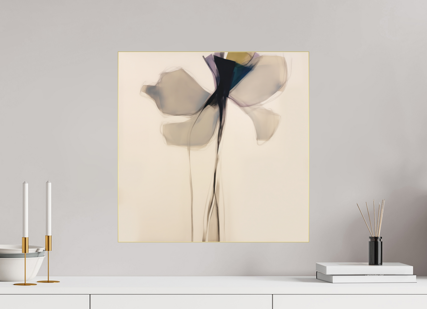 'Stem of Luminous Tranquility' behind Plexiglass