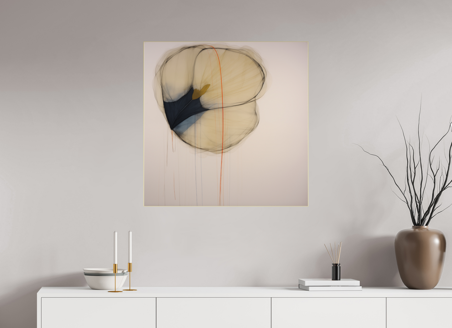 'Whispers of Translucence' behind Plexiglass