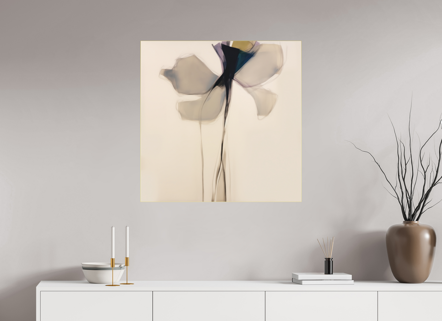 'Stem of Luminous Tranquility' behind Plexiglass