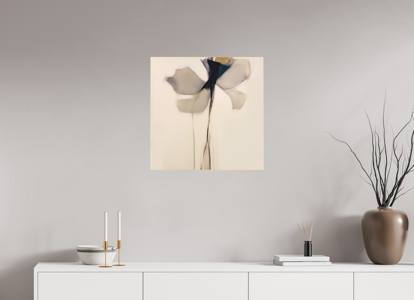'Stem of Luminous Tranquility' behind Plexiglass