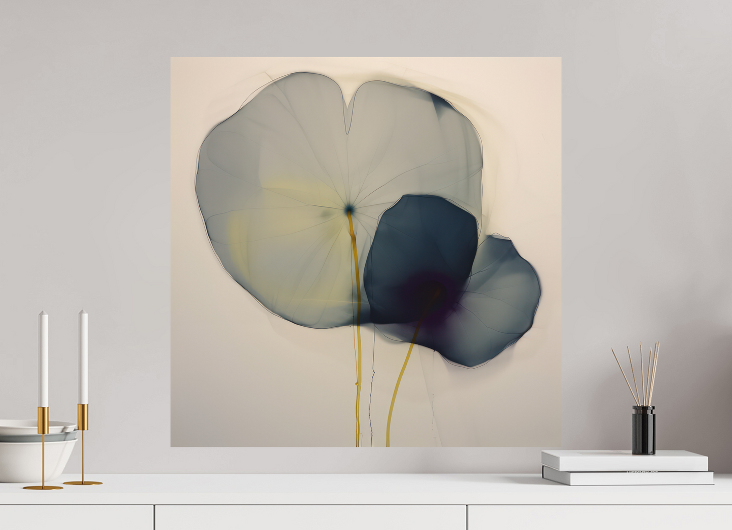 'Choreography of Silent Petals' printed on Aluminium