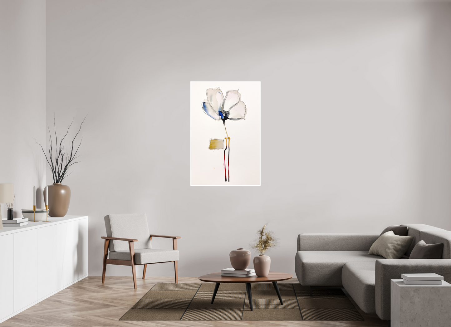 'Dance of Petal and Stem' (Fine Art Print on Canson Arches Aquarelle Water Color Paper)