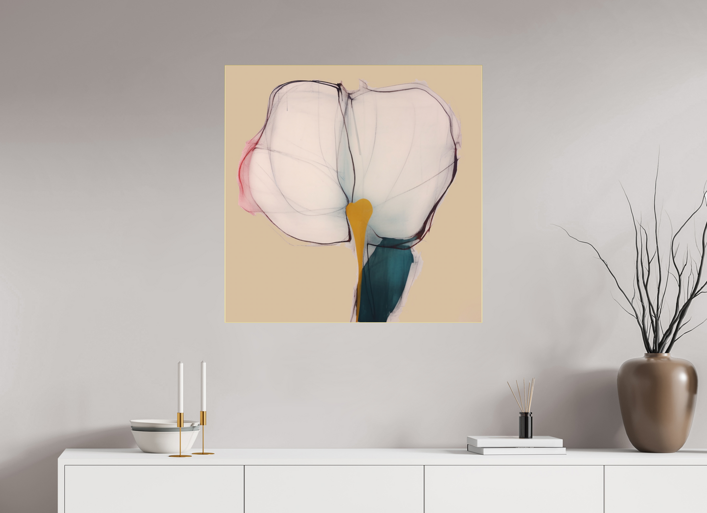 'Whispers of Ethereal Grace' behind Plexiglass