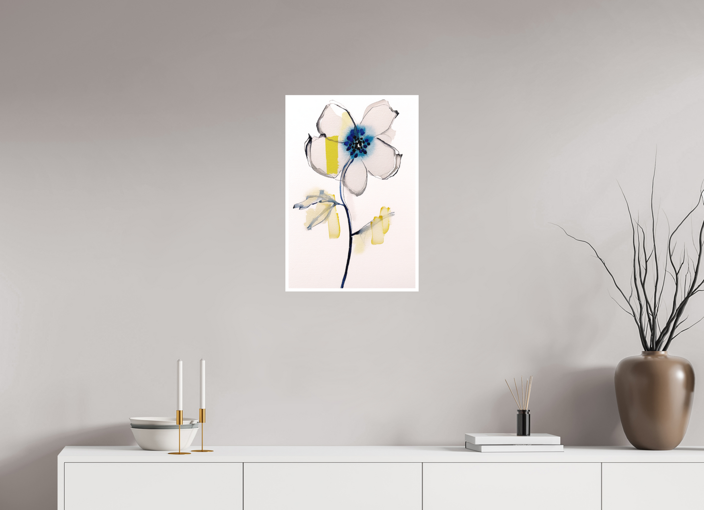 'Celestial Bloom in Stillness' (Fine Art Print on Canson Arches Aquarelle Water Color Paper)