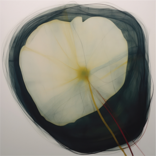 Lilly with Yellow and Red Stem printed directly on aluminium