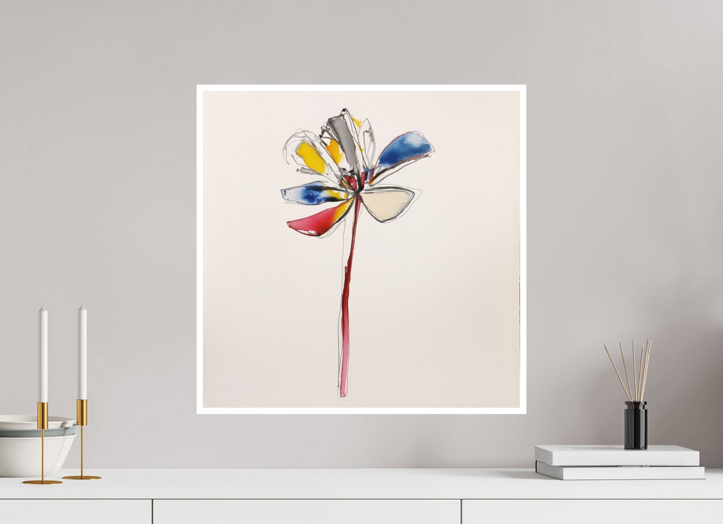 'Dance of Abstract Flora' Fine Art Print on Hahnemühle Paper