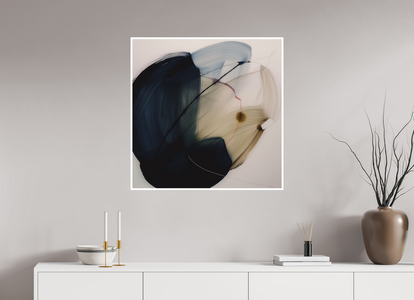 'Red Line in Bloom' Fine Art Print
