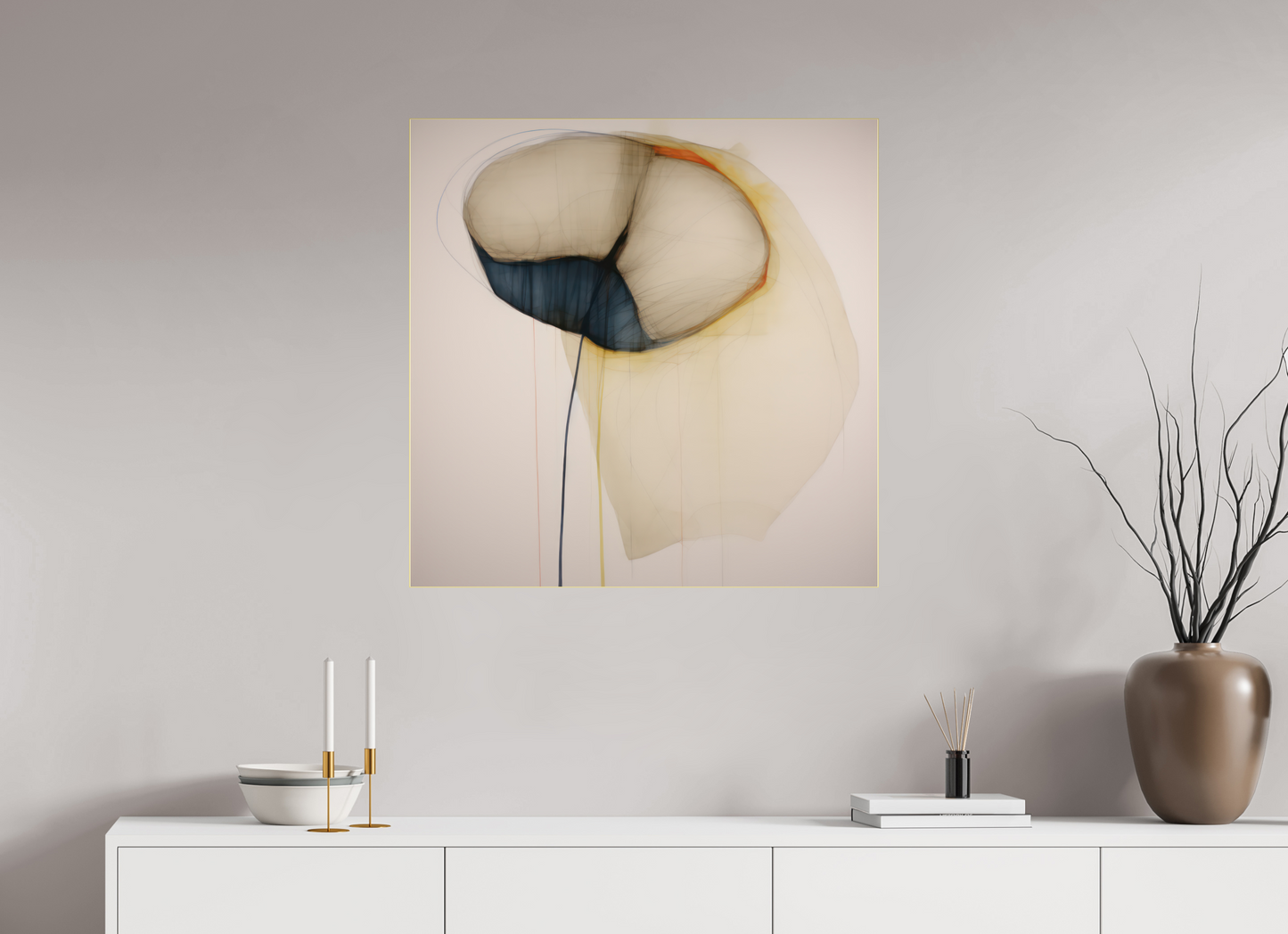 'Flowing Horizons' behind Plexiglass