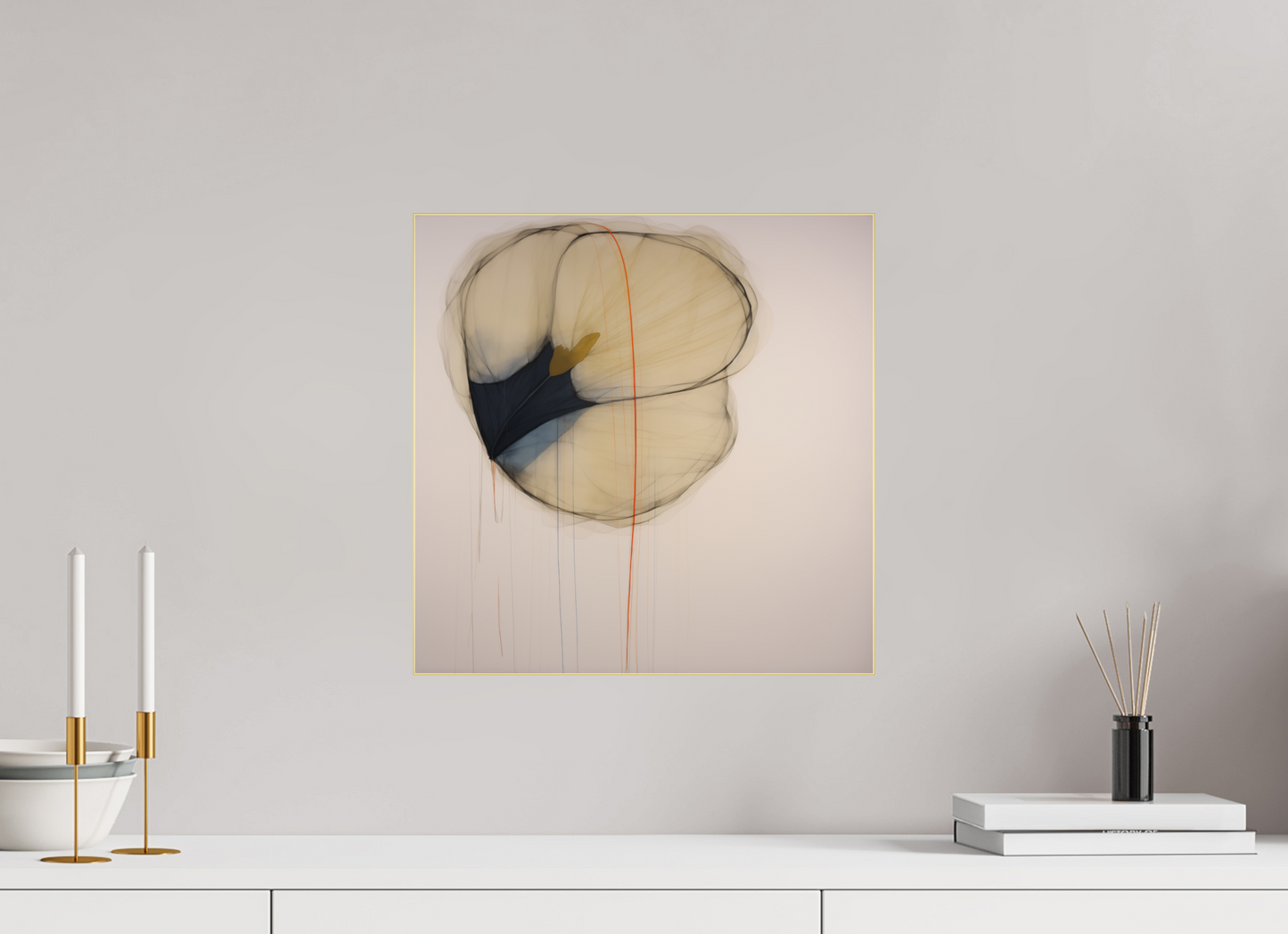 'Whispers of Translucence' behind Plexiglass