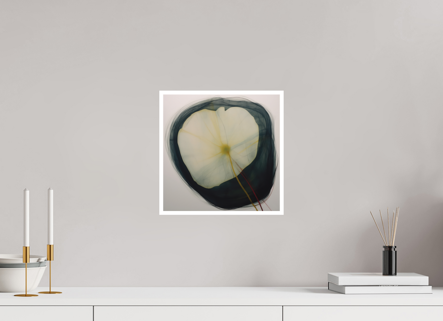 Lily with Yellow and Red Stem Fine Art Print