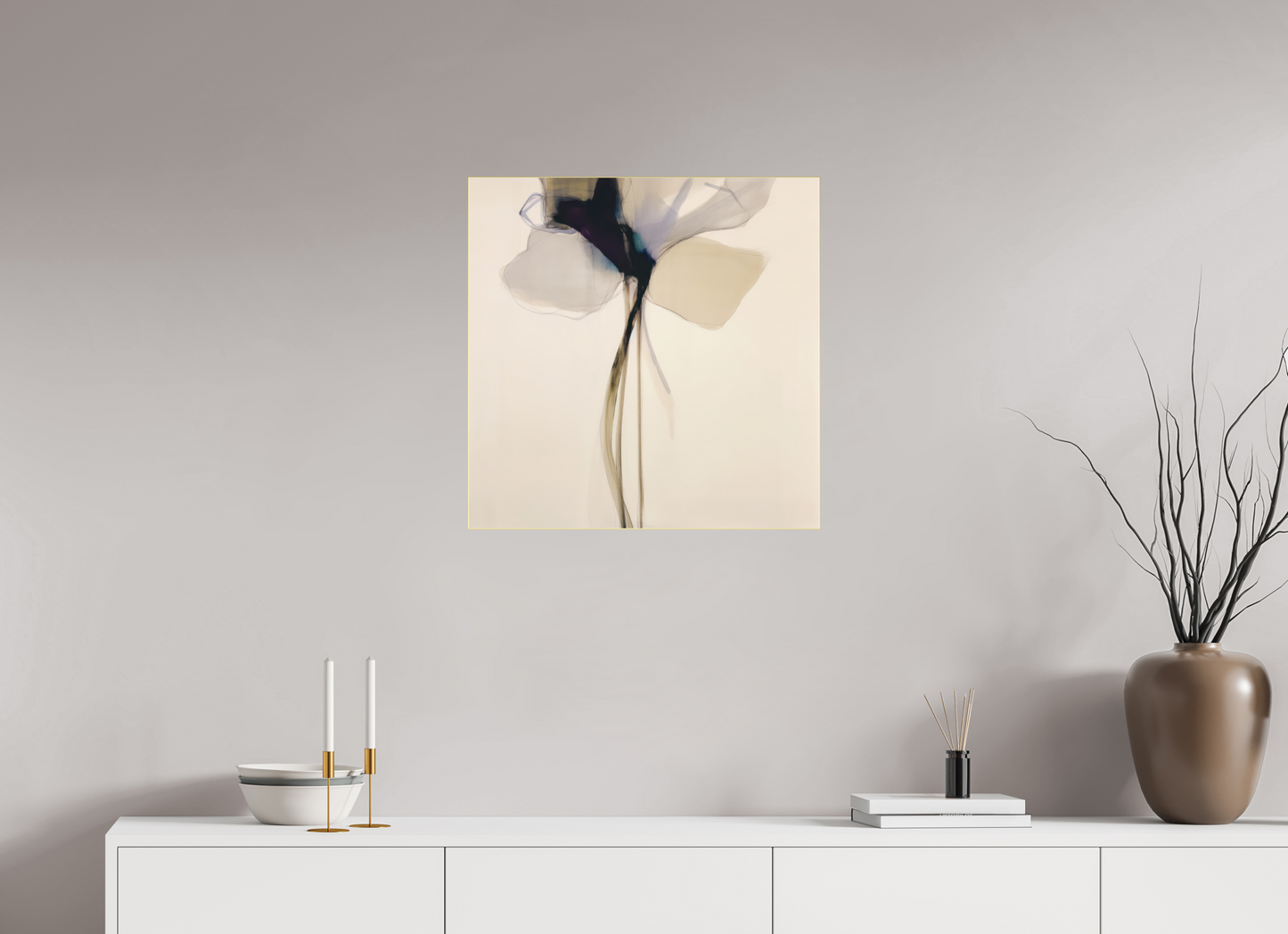 'Petal Elegance' behind Plexiglass