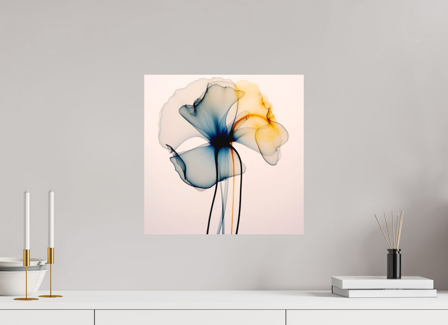 'Dreams of Floral Light' printed on Aluminium
