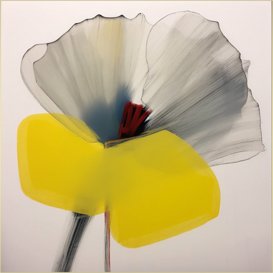 'Silent Petal Resonance' behind Plexiglass