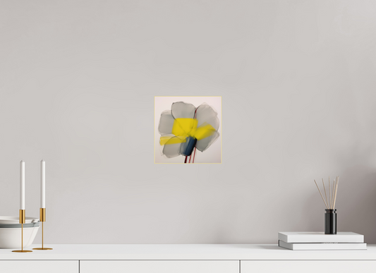 'Glimmer of Serene Petals' behind Plexiglass