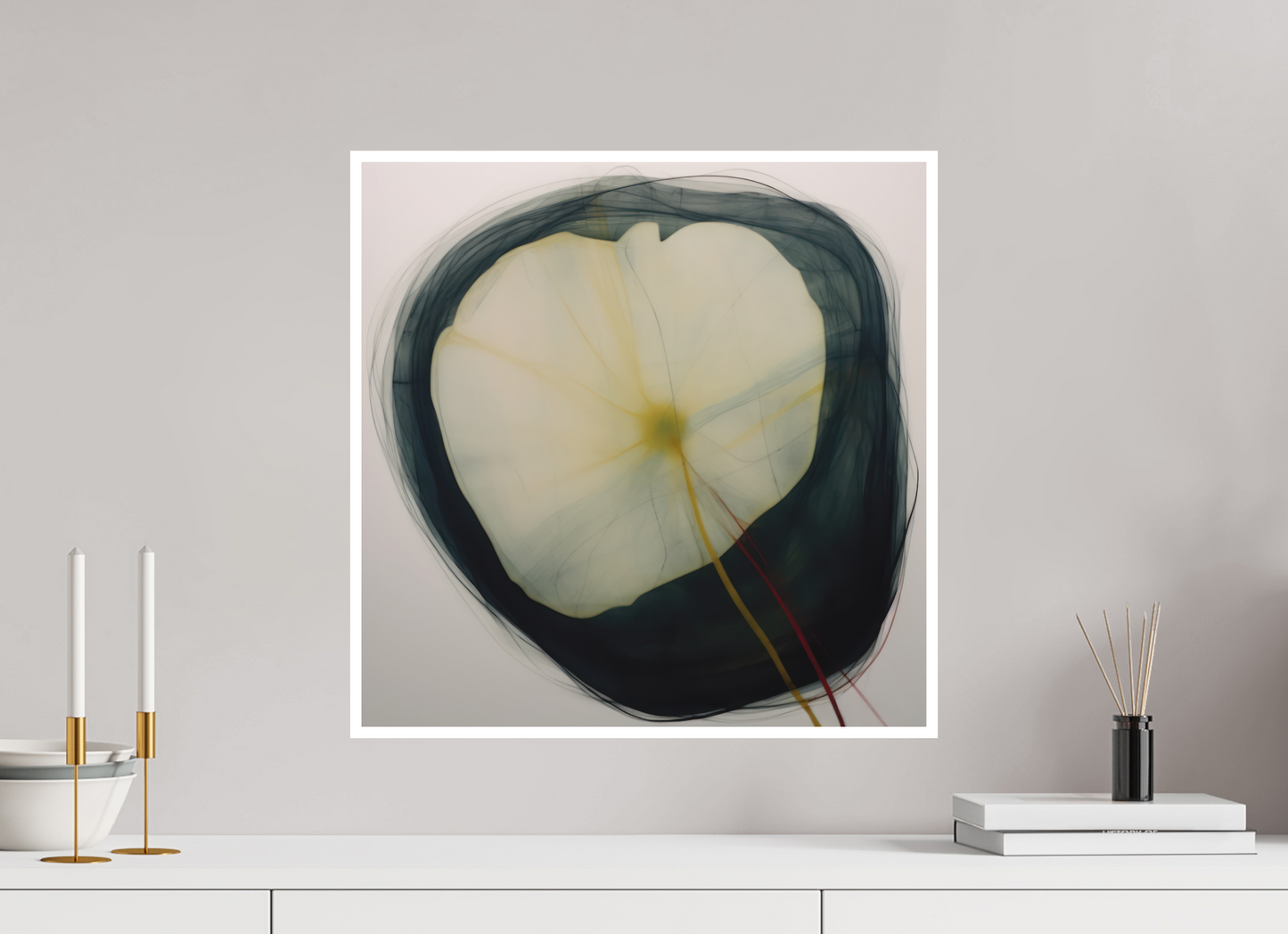 Lily with Yellow and Red Stem Fine Art Print