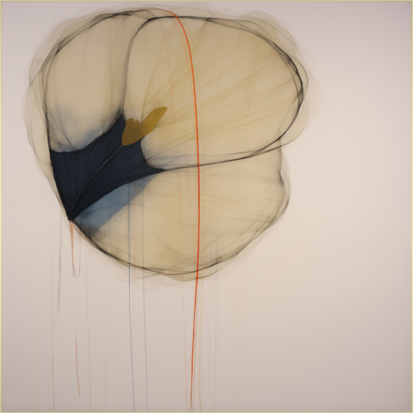 'Whispers of Translucence' behind Plexiglass