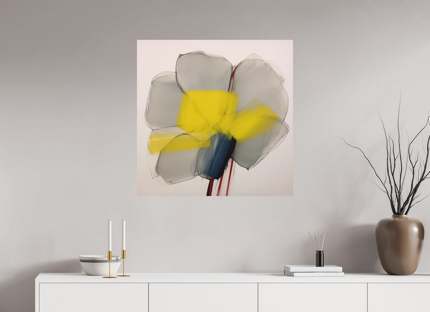 'Glimmer of Serene Petals' printed on Aluminium