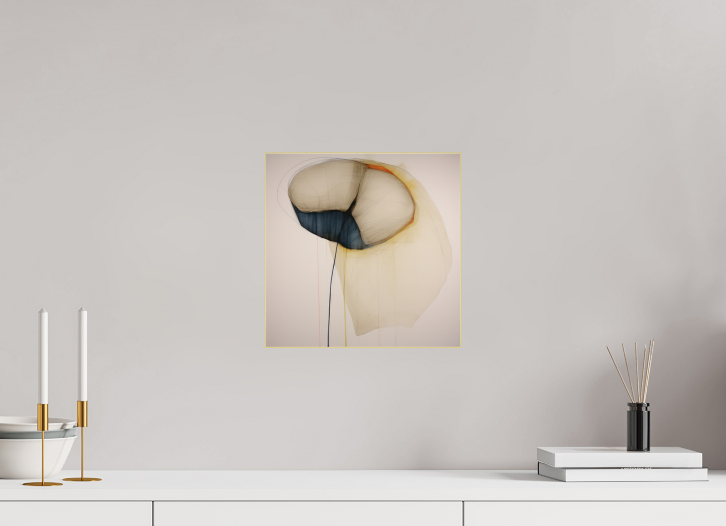 'Flowing Horizons' behind Plexiglass