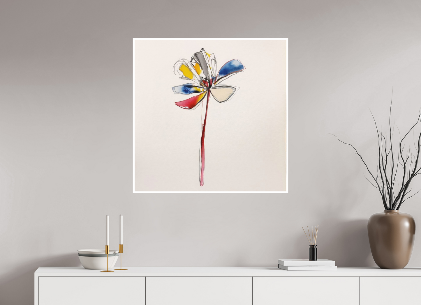 'Dance of Abstract Flora' Fine Art Print on Hahnemühle Paper