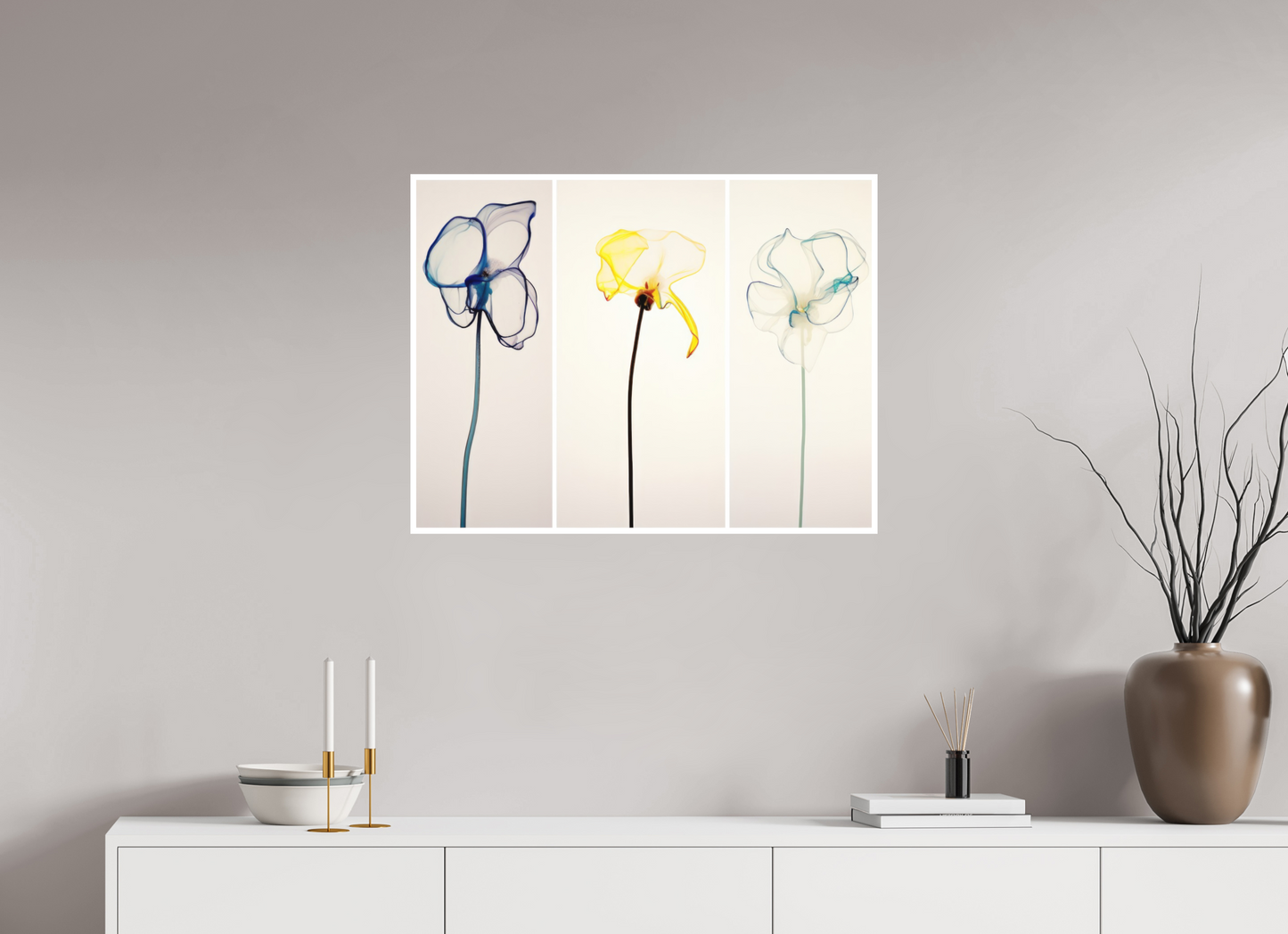 'Subtle Dance of Ethereal Blooms' Fine Art Print