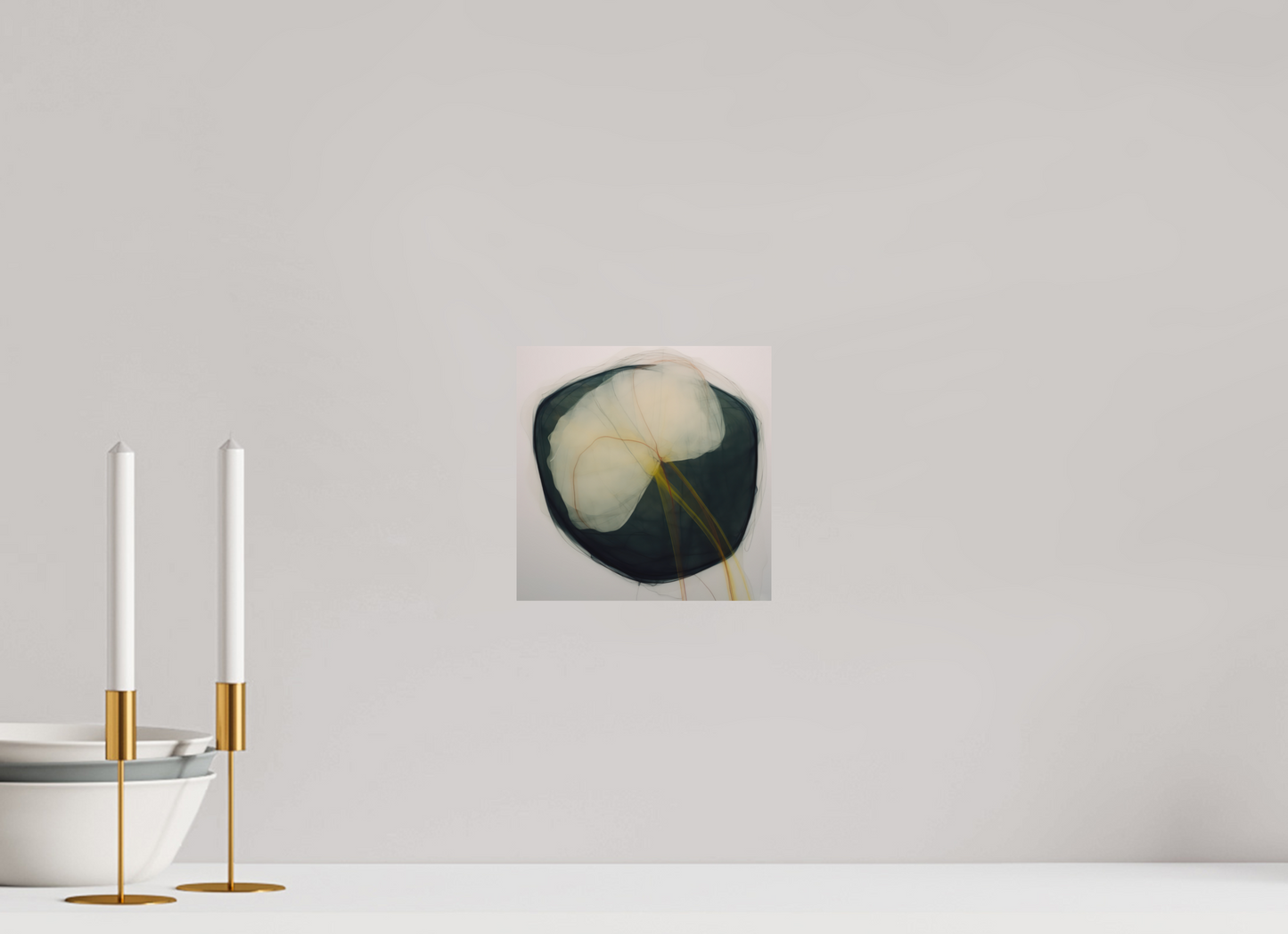 Lily with Yellow Stem printed on Aluminium