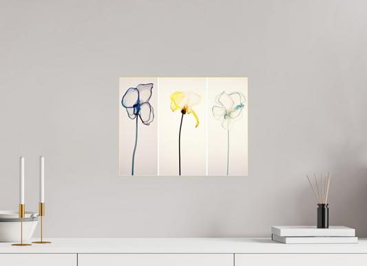 'Subtle Dance of Ethereal Blooms' behind Plexiglass