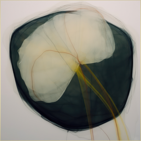 Lily with Yellow Stem behind Plexiglass