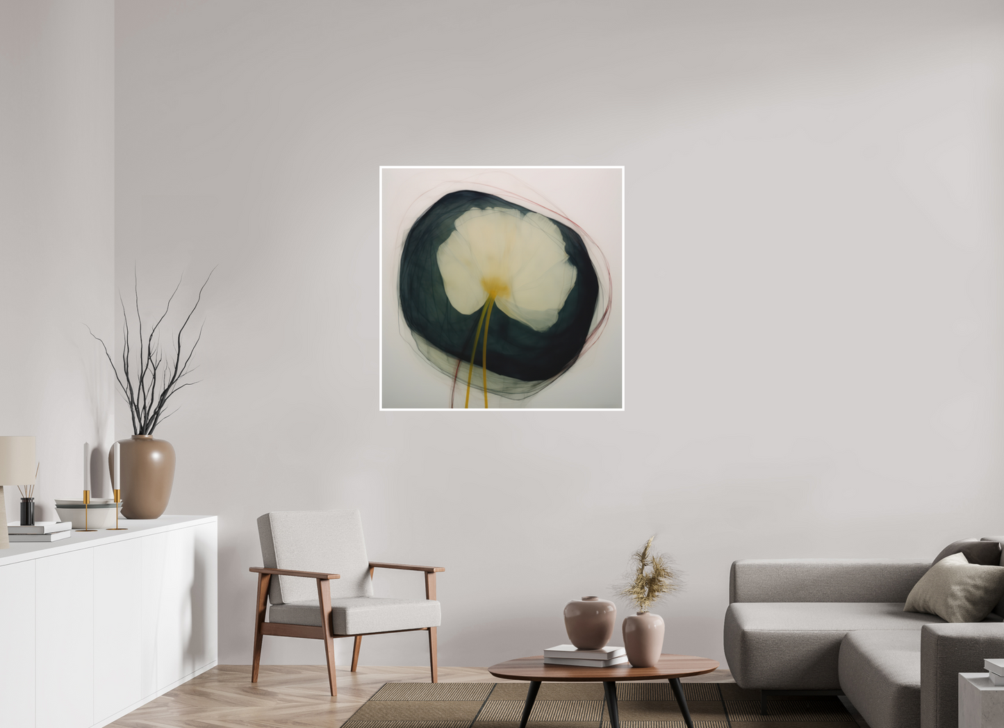 Lilly with Yellow Center Fine Art Print